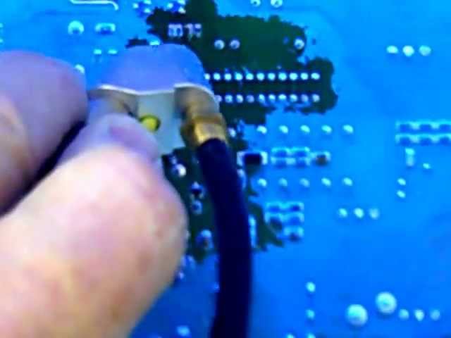 Selective Conformal Coating Removal using Crystal Mark's SWAM BLAST Technology