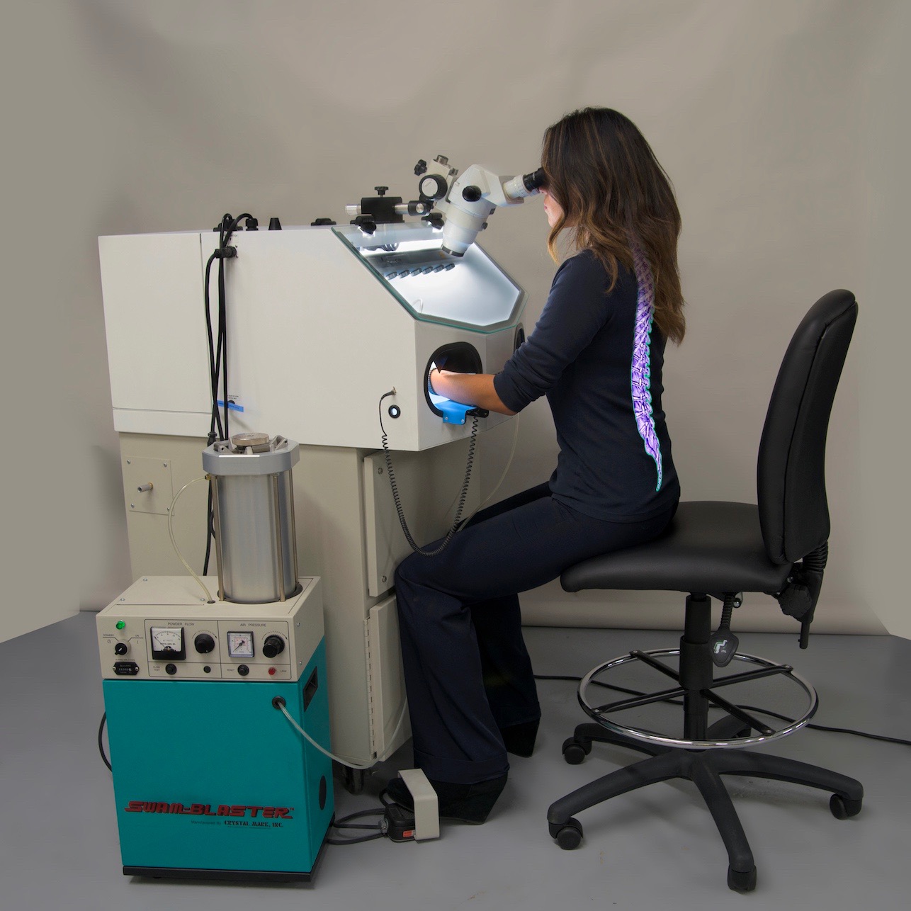 Turbo Max Work Chamber with LV-1 Micro Sandblaster