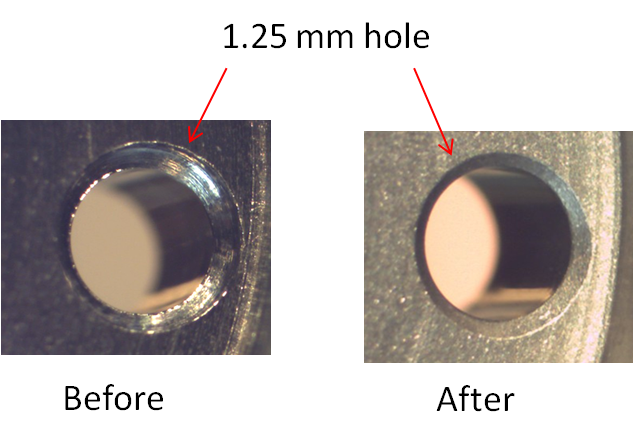 Deburring using BurrBlast K