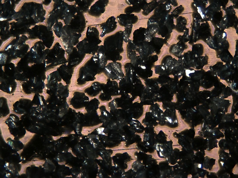Microscope Picture of Silicon Carbide Abrasive Powder Magnification