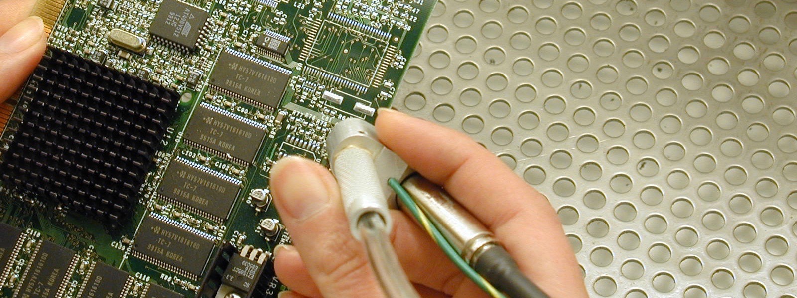 Conformal Coating Removal from Circuit Boards, ESD Control with Point Ionizer