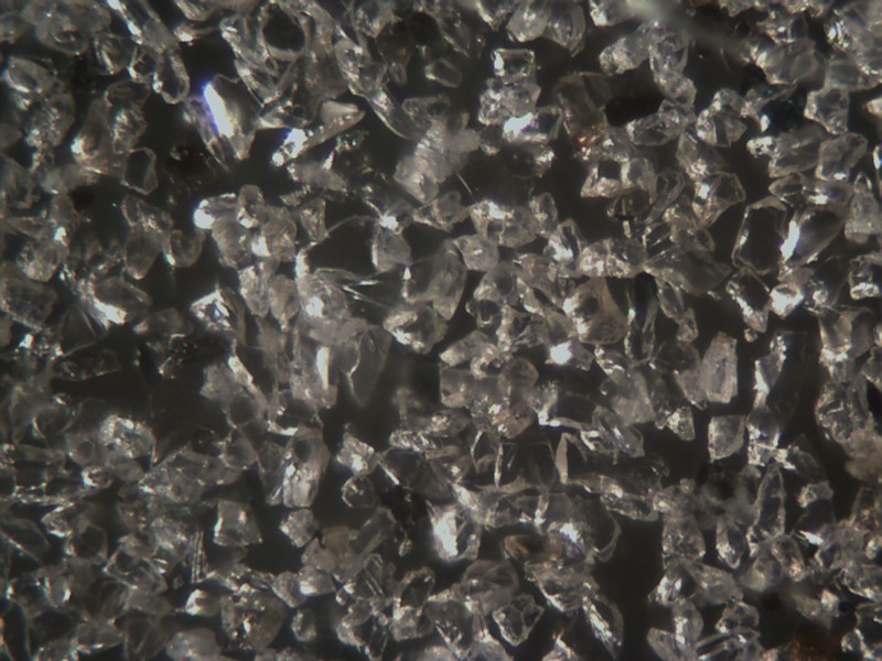 Microscope Picture of Aluminum Oxide Abrasive (Brown) Magnification