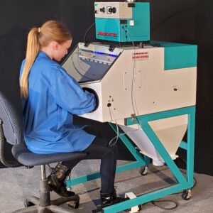 Ergonomic Work Center with MV2 Micro Sandblaster at the Top